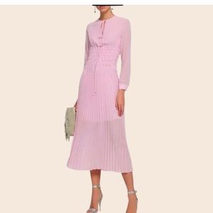 Maje pink pleated dress
